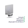 Selbstklebende Wandhaken ( Quadrat - 4er Set ) Silber aus Produktbild-Vorschau 5