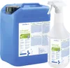 A blue jerrycan and a white spray bottle of disinfectant are shown against a white background. Produktbild-Vorschau