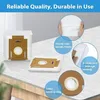 A product image showcasing vacuum cleaner dust bags with descriptive text and close-up views of features. Produktbild-Vorschau