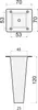 Technical drawings of furniture legs with dimensions. Produktbild-Vorschau