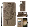 Galaxy S24 Ultra Hülle, Schmetterling Prägung Leder Produktbild-Vorschau 1