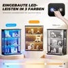 BROTTAR Glasvitrine mit Rundbogen,Schwarz, LED mit Produktbild-Vorschau 5