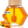 Pot à Miel 220 ml avec Couvercle Bambou et Cuillère Voir les images du produit 1