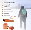 A person wearing a backpack walks through a snowy landscape, with product features listed on the left. Podgląd zdjęcia produktu