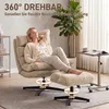 HOMCOM Relaxsessel mit Höhenverstellbarem Hocker Drehbarer Produktbild-Vorschau 5