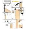 Schiebetürsystem Set 2,5 m Wandmontiertes, Produktbild-Vorschau 5