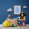 Relaxdays Sitzhocker Kinder, Piraten-Design, Sitzbox Produktbild-Vorschau 2