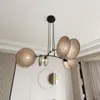 Lampa wisząca z abażurami 4 kremowe koła regulowana MOTIF Podgląd zdjęcia produktu 3