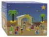 Kinder Weihnachtskrippe Holz Spielfiguren Dekoration 8 cm Produktbild-Vorschau 2