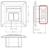 Gniazdo sieciowe, podtynkowe, CAT 6, 2x RJ45 Podgląd zdjęcia produktu 6
