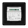 The back of a black thermostat with connection terminals and labels. Anteprima dell’immagine prodotto