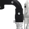 Close-up view of a black handle and silver metal components of a stair climbing cart. Náhled obrázku produktu