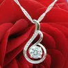Anhänger mit violettem Zirkonia Crystal mit Singapurkette Produktbild-Vorschau 2