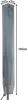 A protective cover for a clothes dryer, showing its dimensions. Produktbild-Vorschau