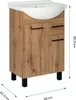 A bathroom vanity with a sink and cabinet. Podgląd zdjęcia produktu