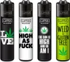 Clipper Reibradfeuerzeuge Weed Slogan #15, 4 Stück Produktbild-Vorschau 1
