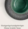 Cosumy Cappuccino Tassen mit Untertassen 4er Set grün Produktbild-Vorschau 3