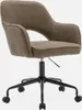 sweeek - Bürostuhl mit Rollen und Bouclé-Bezug - Taupe Produktbild-Vorschau 1