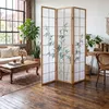Homestyle4u Paravent Raumteiler 3 teilig Holz Natur Produktbild-Vorschau 1