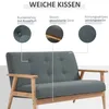 HOMCOM Divano a 2 posti Divano doppio Imbottitura Loveseat Anteprima dell’immagine prodotto 4