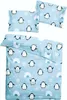JACK Fein Biber Bettwäsche Baby 2 tlg 100x135cm Pinguin Produktbild-Vorschau 1