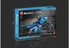 23009 - blaues Motorrad (Mould King) Klemmbausteine Produktbild-Vorschau 3