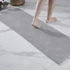 Weiche Chenille Badmatte, Rutschfest und Absorbierend, Grau Produktbild-Vorschau 2