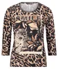 Košile s krátkým 3/4 rukávem 9875 Black/Beige velikost 42 Náhled obrázku produktu 4