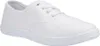 A single white canvas sneaker is shown from a side-angle on a white background. Voir les images du produit