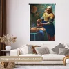 MuchoWow® Wandteppich Wandbehang Milchmädchen - Mandelblüte Produktbild-Vorschau 2