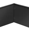 Two black metal garden edging pieces are joined at a right angle, presented against a white background. Náhled obrázku produktu
