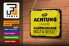 Blechschild Hund Achtung unsere Alarmanlage beißt 18x12cm Produktbild-Vorschau 3