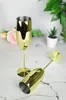2 Sektgläser 270ml Edelstahl Gold Sektkelche Champagner Produktbild-Vorschau 3