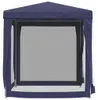 vidaXL Tenda da festa con 4 pareti laterali in rete blu 2x2 Anteprima dell’immagine prodotto 4