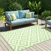 Tapiso Koberec IBIZA Outdoor White Green Picnic Garden Náhled obrázku produktu 2