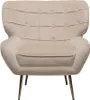 Poltrona "Austin" in velluto - 79 x 71 x 79,5 cm - Beige Anteprima dell’immagine prodotto 3