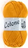 A ball of golden yellow yarn with a label wrapped around it. Produktbild-Vorschau