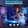 Hoffree Herná stolička, ergonomická, s masážnou funkciou (2 Náhľad obrázku produktu 5