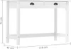 vidaXL Konzolový stolík Hill s 2 zásuvkami 110x45x74 cm Náhľad obrázku produktu 6