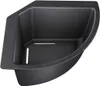 A black corner sink basin with a slatted drainer. Produktbild-Vorschau