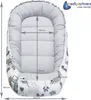 Babynest, Reisebett, Babynestchen, 100x60x15, Mint Zoo mit Produktbild-Vorschau 4