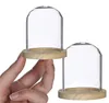 Glasgefäße mit Holz Ø8cm | H: 8cm (6 Stück) [IFS-29419] Produktbild-Vorschau 1