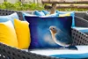 MuchoWow® Outdoor Kissen - Rotkehlchen - Blau - Schnee - Produktbild-Vorschau 4
