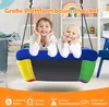 Two children are sitting on a colorful platform swing in a room. Náhľad obrázku produktu