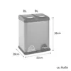 SVITA TC2X8 Poubelle de cuisine 16 litres 2x8L double Voir les images du produit 5