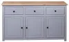 vidaXL Dressoir, grijs, 135x40x80 cm, grenenhout, Productafbeelding-voorbeeld 5
