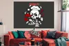 MuchoWow® Poster Totenkopf - Küche - Vintage 180x120 cm - Produktbild-Vorschau 2
