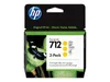 The image shows the packaging of HP DesignJet 712 ink cartridges. Produktbild-Vorschau