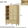 Abrihome Kleiderschrank mit 2 Türen und Rattan‑Flechten, Produktbild-Vorschau 4