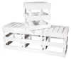 Weißer Hocker 42x42x45cm, geflammte Optik, handflambiert, Produktbild-Vorschau 9